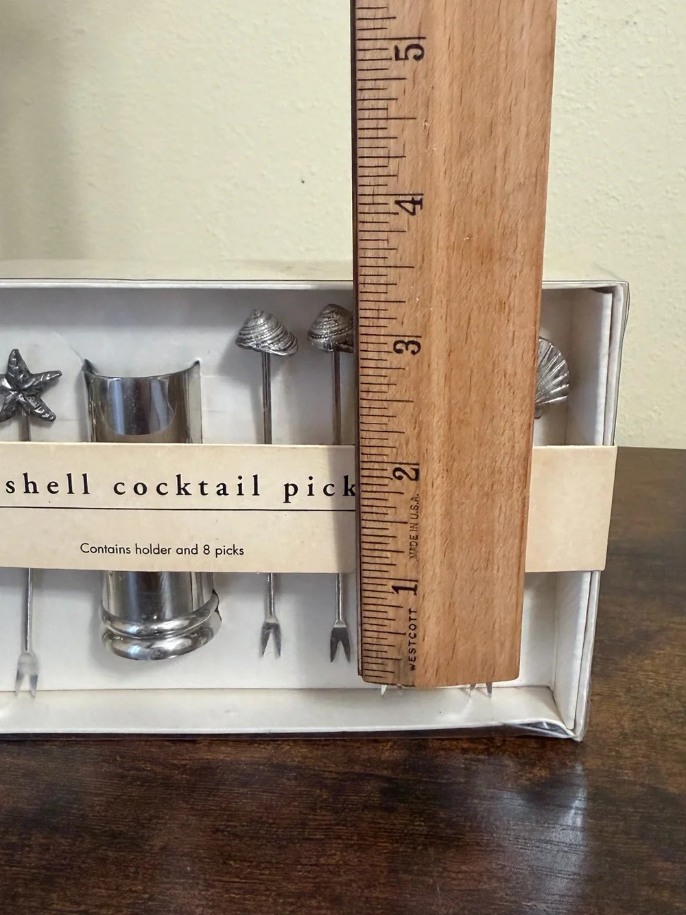 PIER 1 Seashell Cocktail Picks Set - Silver Tone